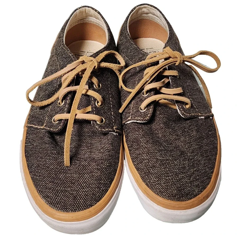 VANS Vulcanized Low top Leather Lace Unisex M10.5 W12